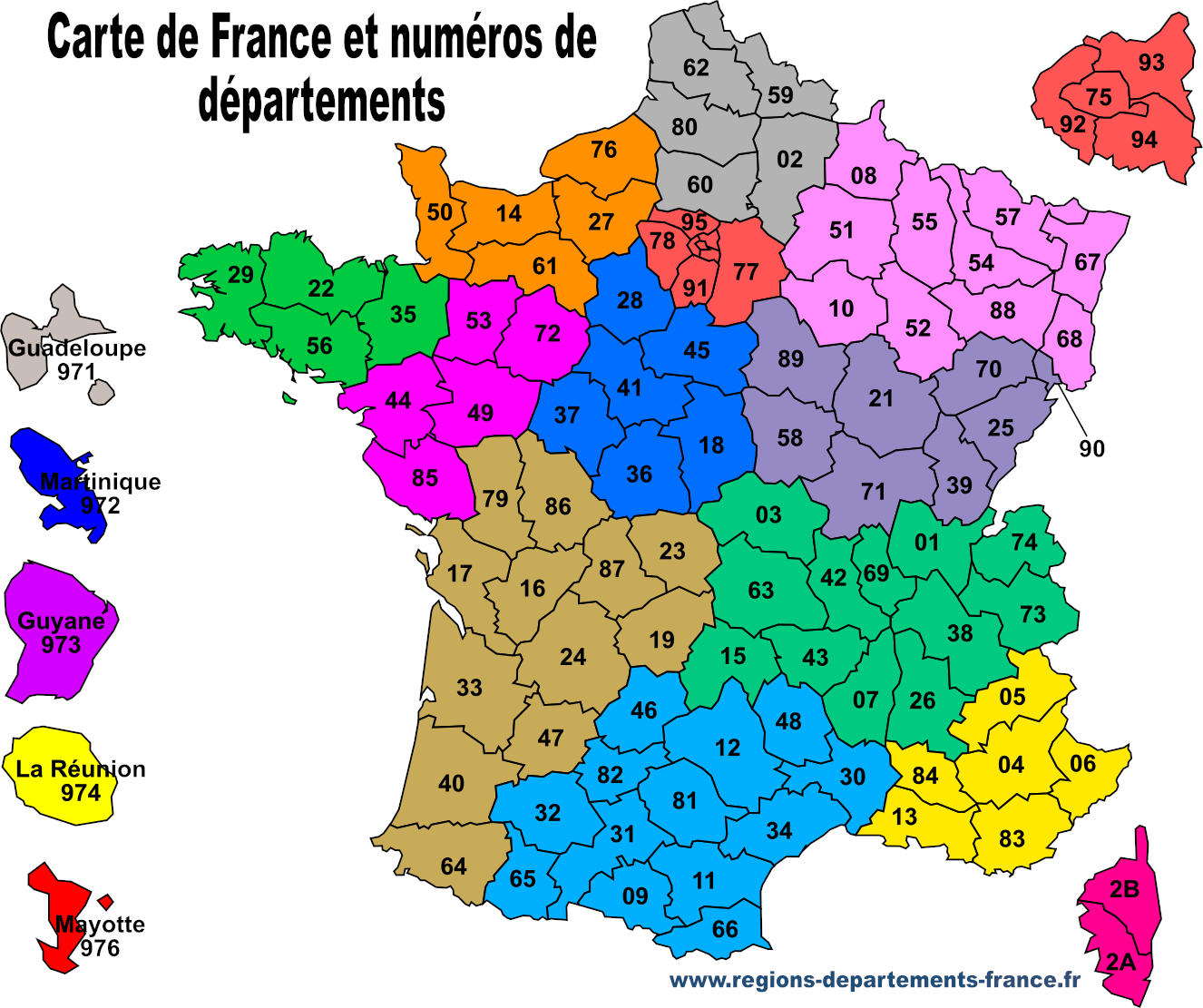 carte de france avec departement a imprimer, De La France - Sous Main ...