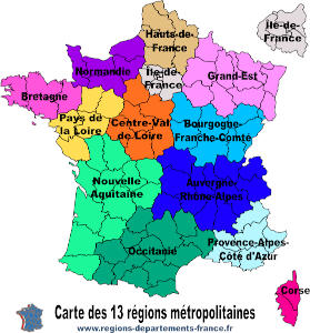 Anciennes Regions Francaises Liste Et Carte