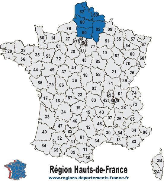 Region Hauts De France Localisation Et Departements