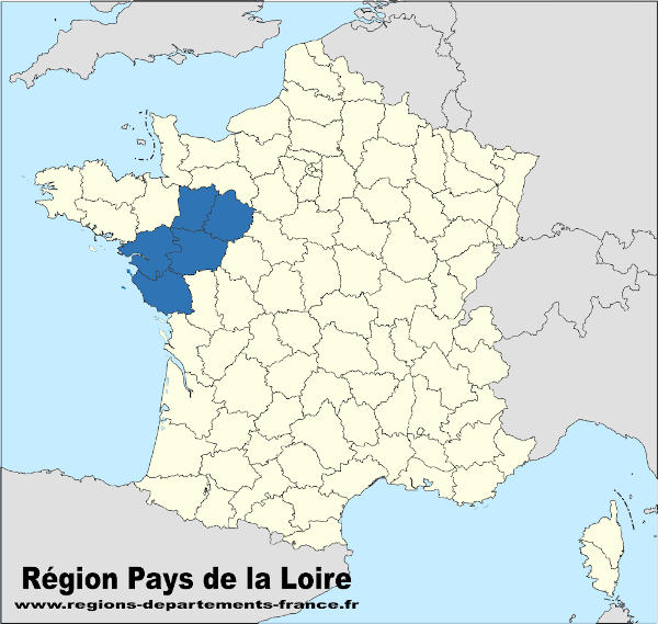 Région Pays de la Loire et localisation.